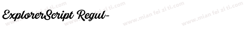 ExplorerScript Regul字体转换